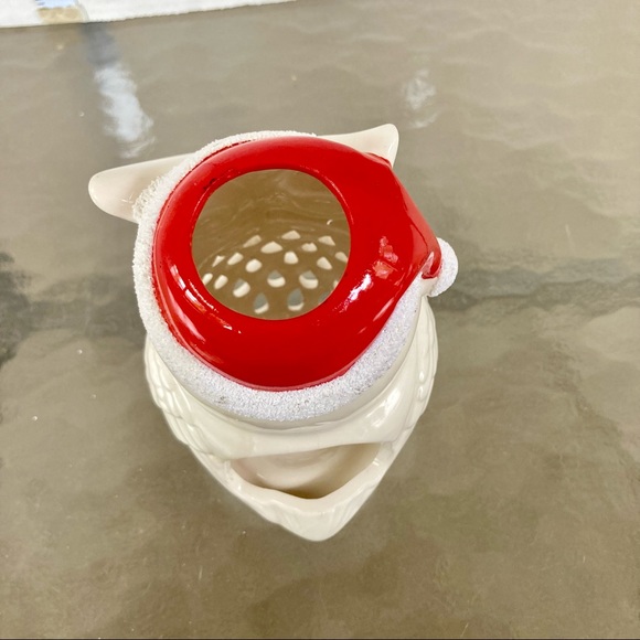 SANTA OWL Holiday Candle Holder with 2 Tea Candles Mainstays 3.62 x 3.7 in - Picture 9 of 11